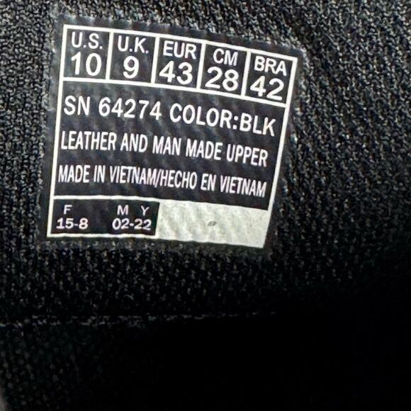 Skechers Shoes Mens Size 10 Diameter-Nerves Black Leather Slip-On Loafers - Picture 10 of 10